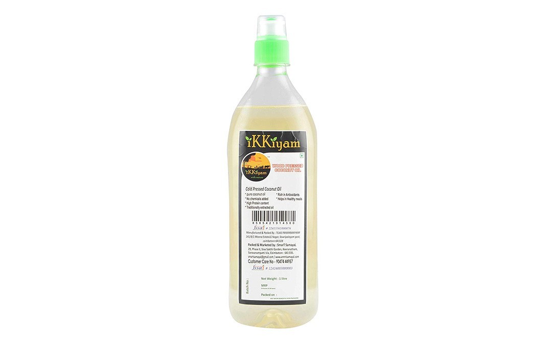 Ikkiyam Wood Preesed Coconut Oil    Bottle  1 litre